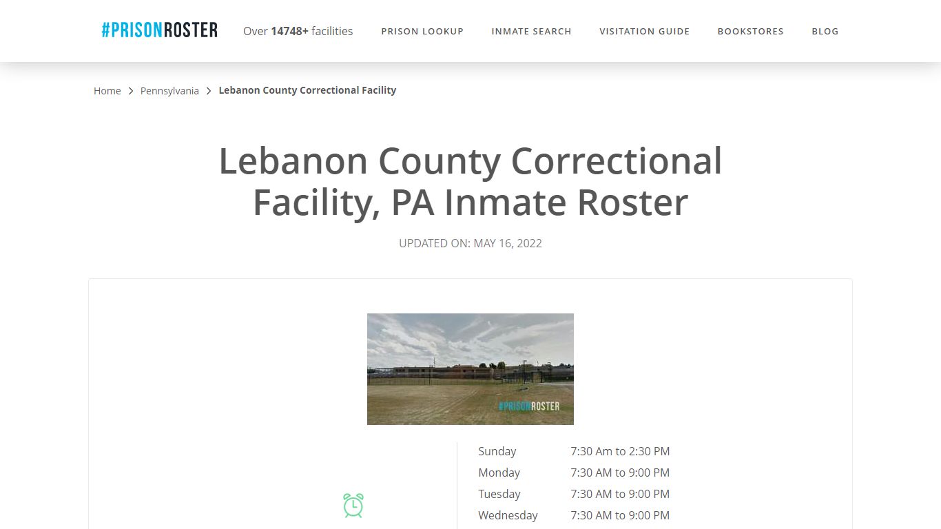 Lebanon County Correctional Facility, PA Inmate Roster